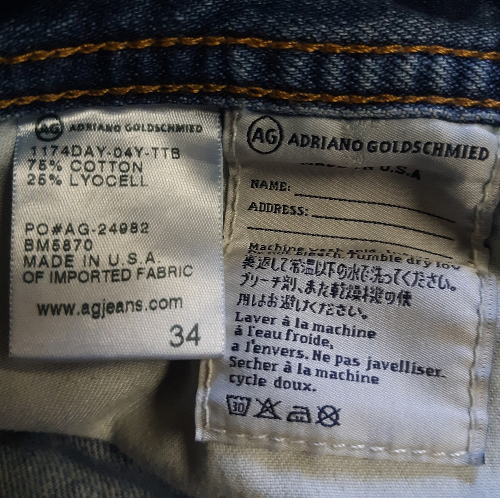 AG The Graduate Tailored Leg blue jeans - Picture 6 of 11